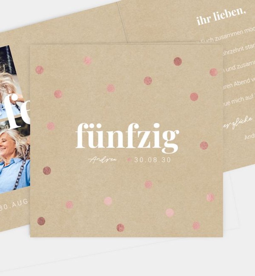 Einladungskarte Geburtstag Color Spots