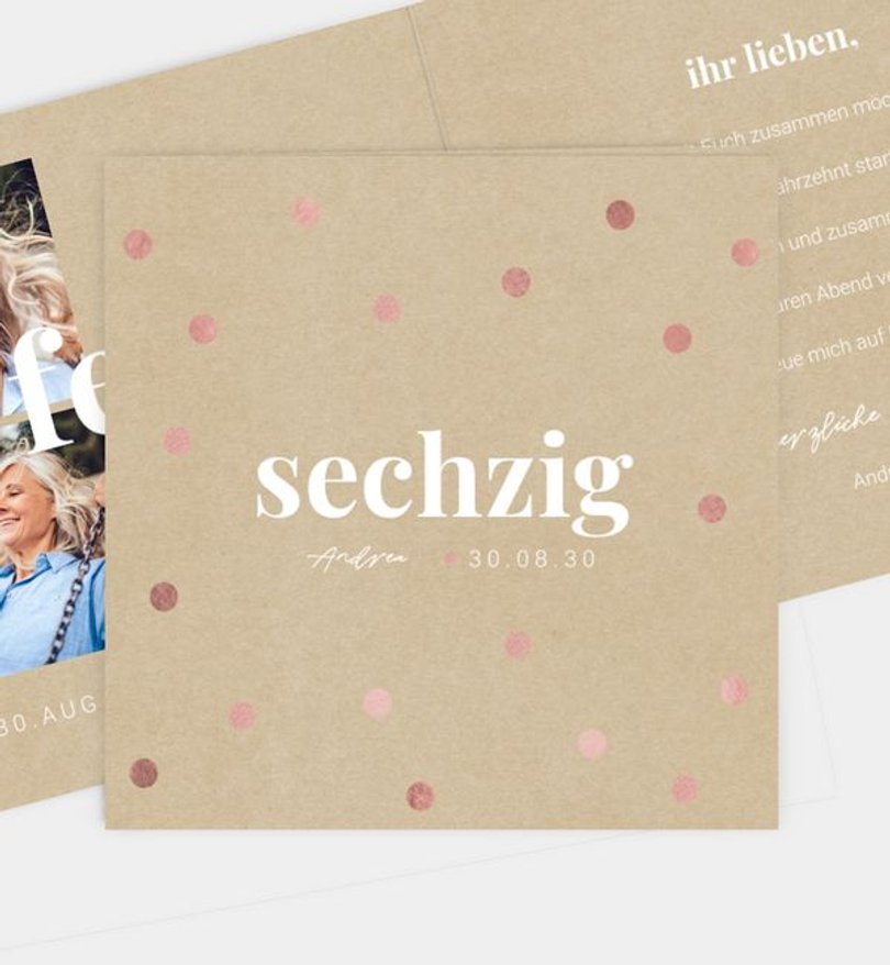 Einladungskarte Geburtstag Color Spots