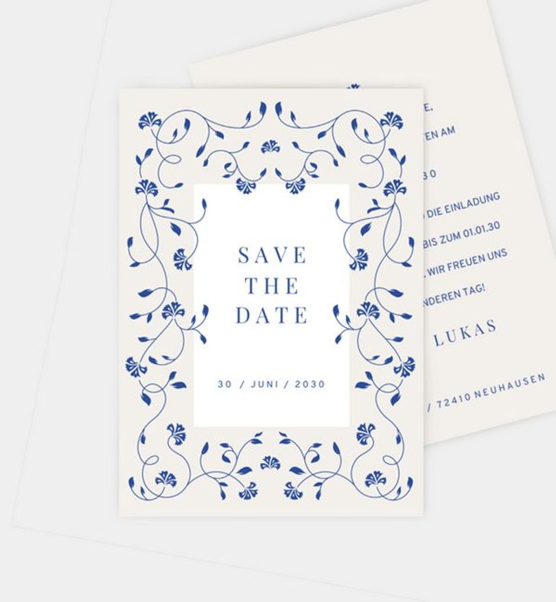 Save-The-Date Karte Hochzeit Porto