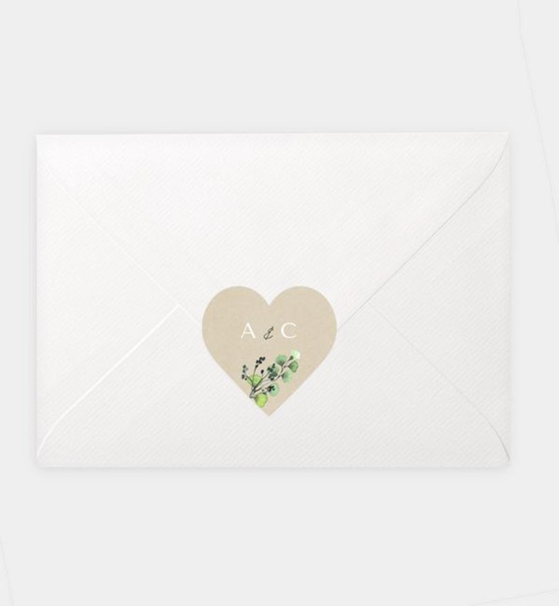Siegelsticker Hochzeit Schönes Land