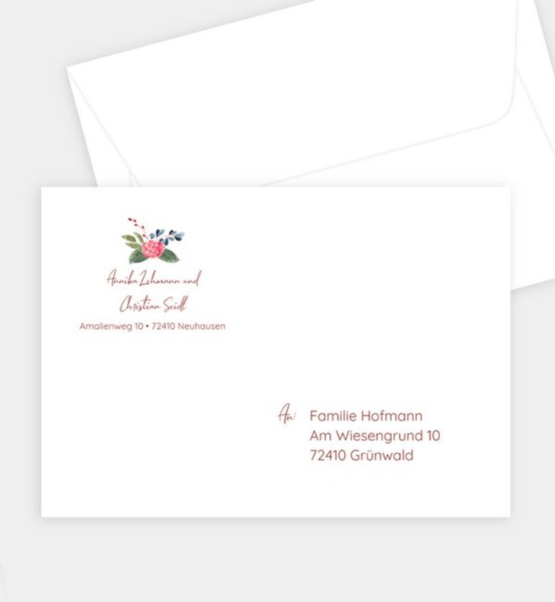 Briefumschlag Hochzeit Vivid Florals
