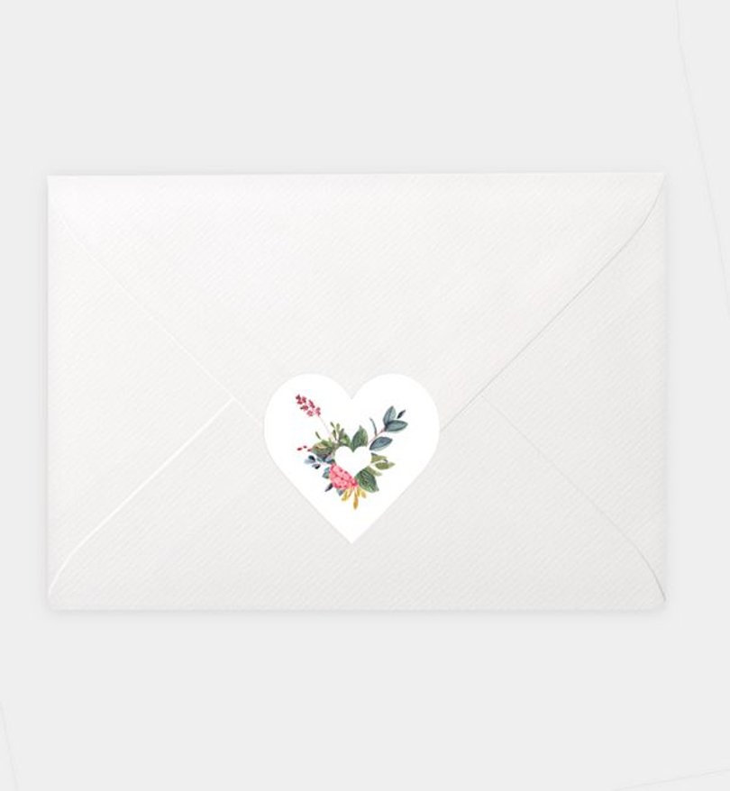 Siegelsticker Hochzeit Vivid Florals