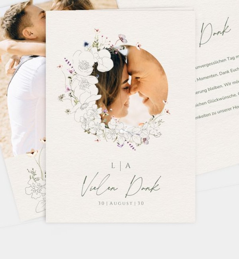 Dankeskarte Hochzeit Our Fairy Tale