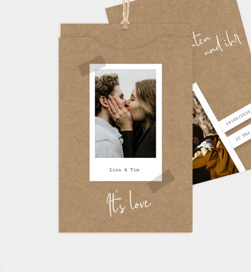 Einladungskarte Hochzeit Handmade