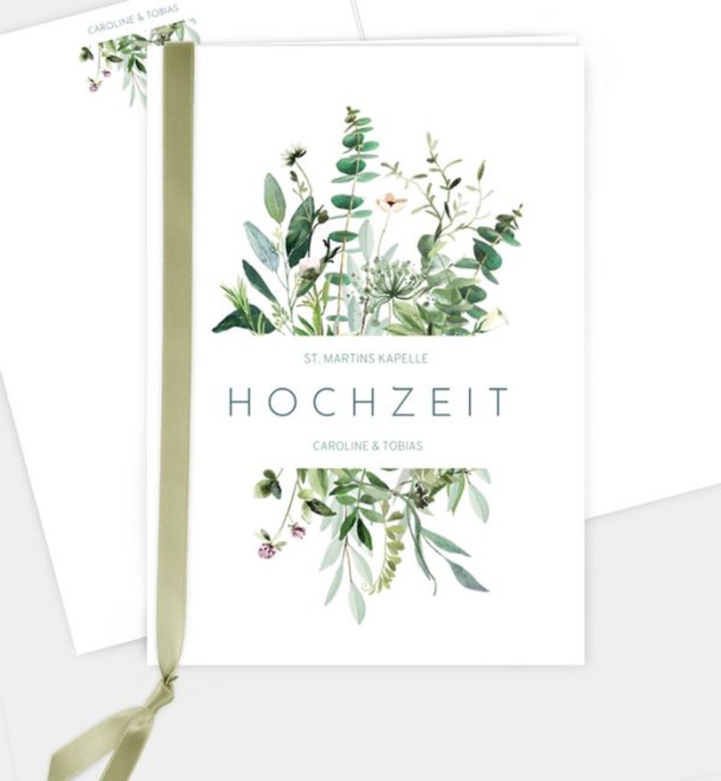 Kirchenheft Hochzeit Greenbouquet