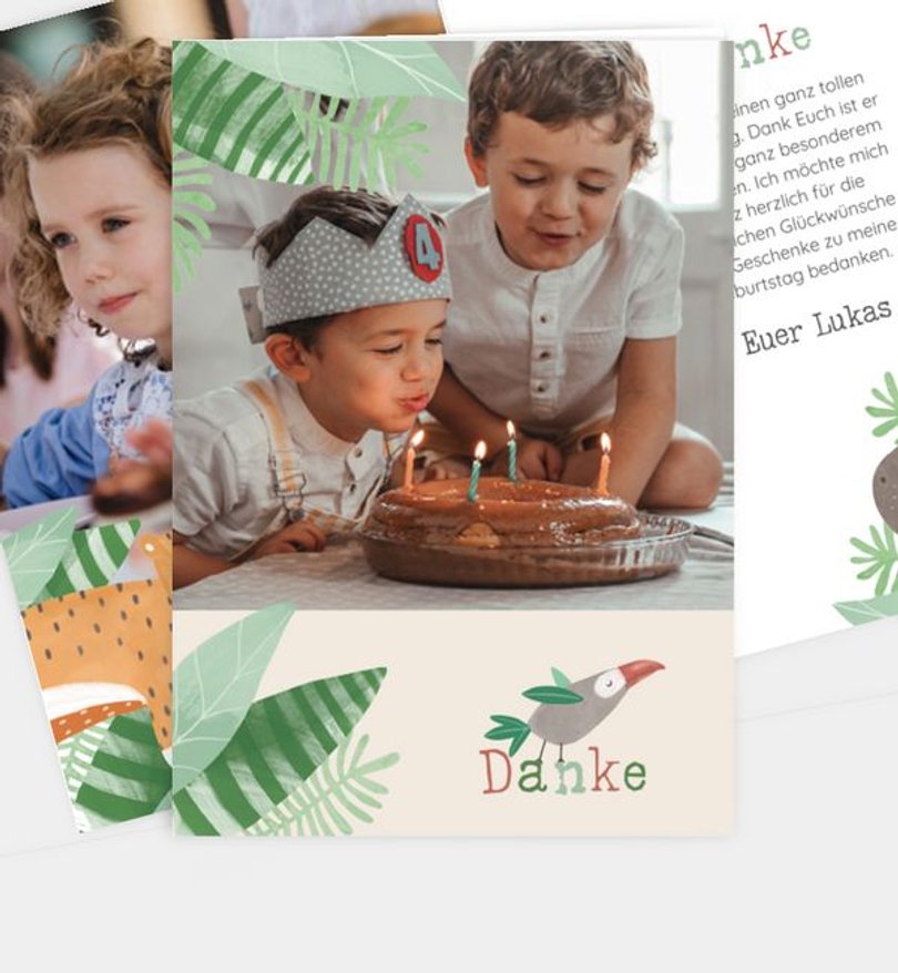 Dankeskarte Kindergeburtstag Dschungel