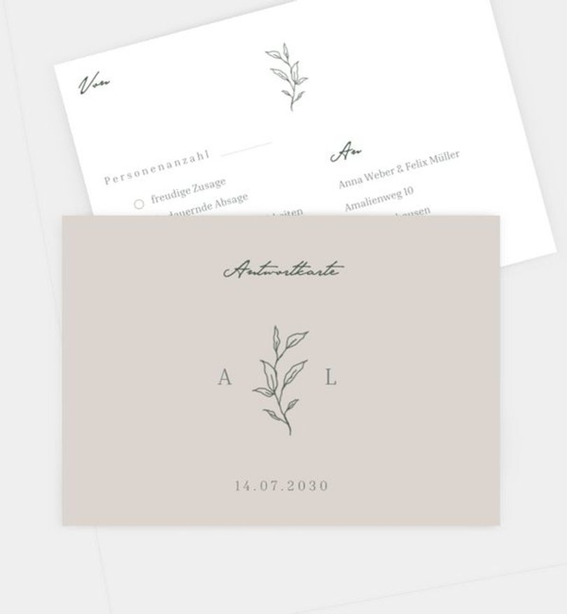 Antwortkarte Hochzeit Perfect Day