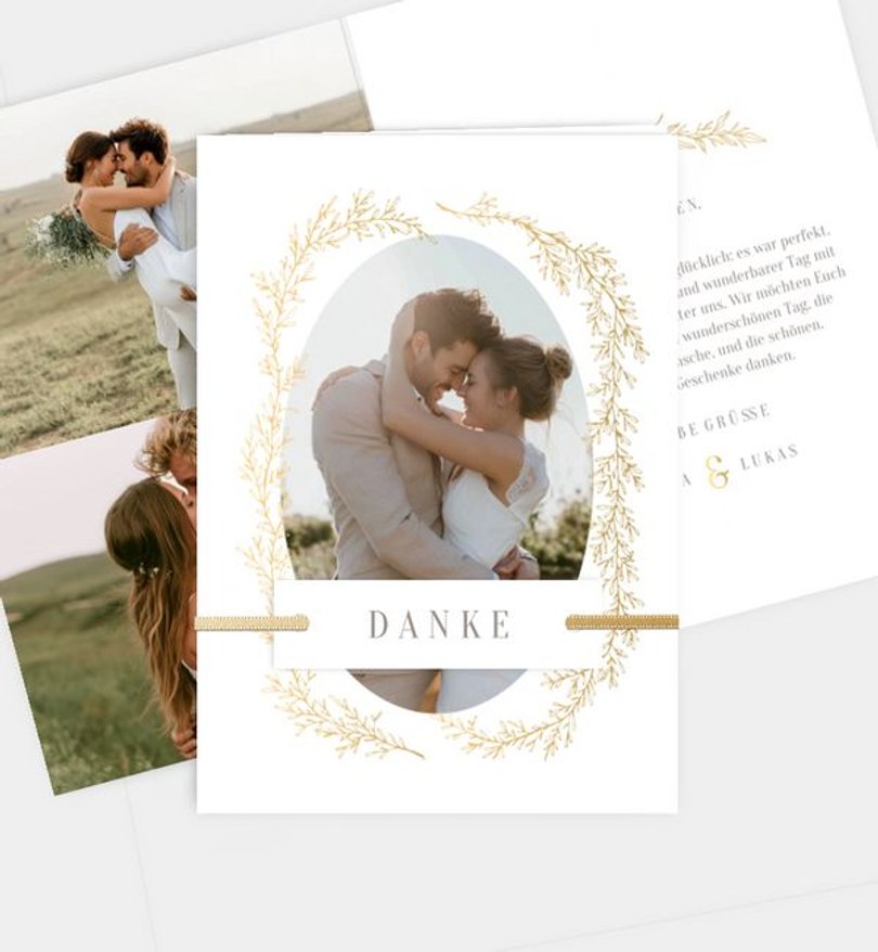 Dankeskarte Hochzeit Elegant Branches