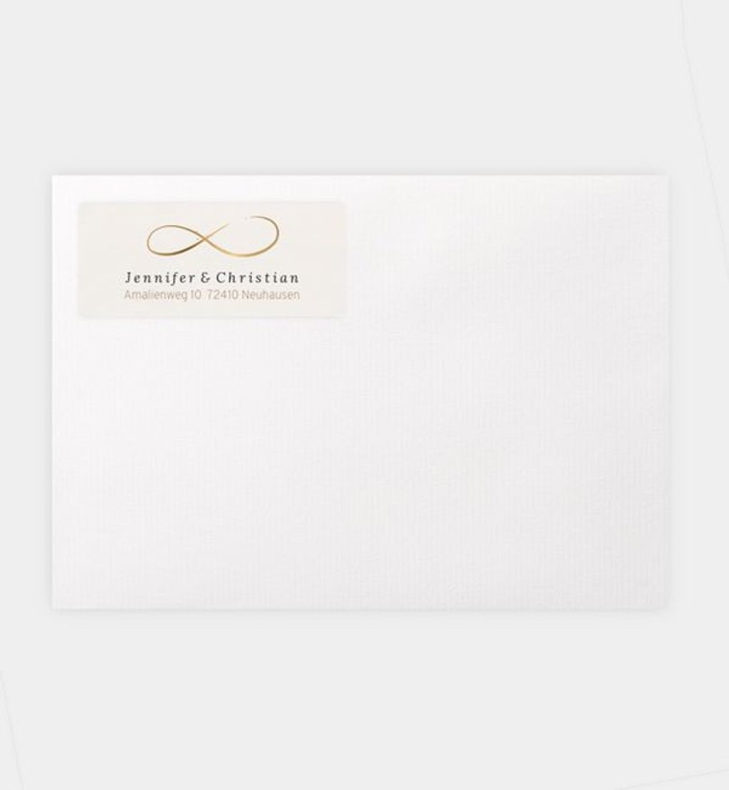 Absenderaufkleber Hochzeit Liebeswerte