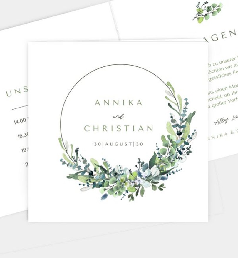 Einladungskarte Hochzeit Schönes Land