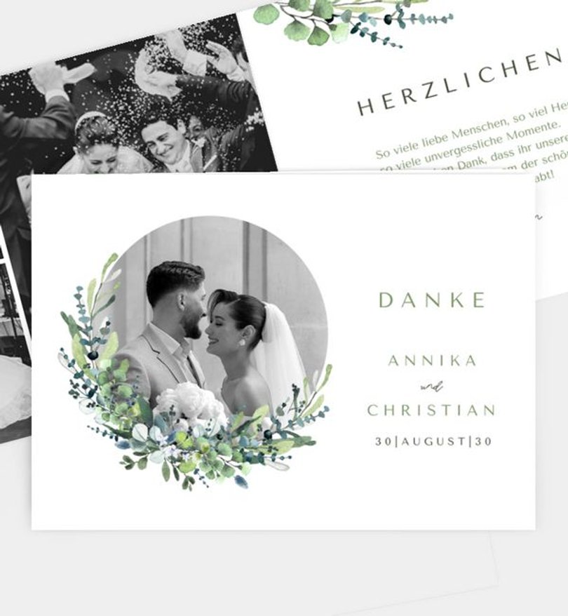 Dankeskarte Hochzeit Schönes Land