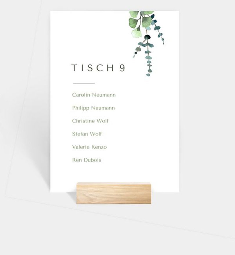 Gruppentischkarte Hochzeit Schönes Land