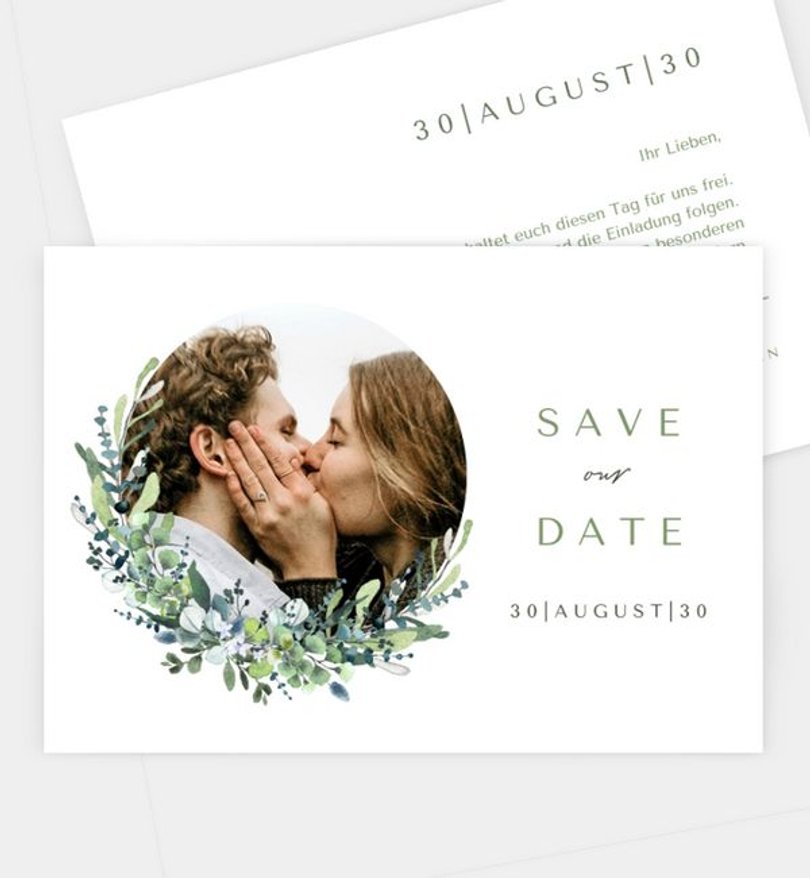 Save-The-Date Karte Hochzeit Schönes Land
