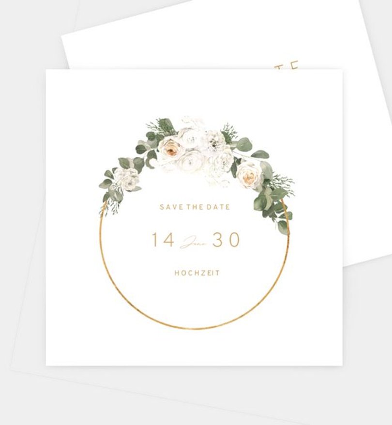 Save-The-Date Karte Hochzeit Opulent Green