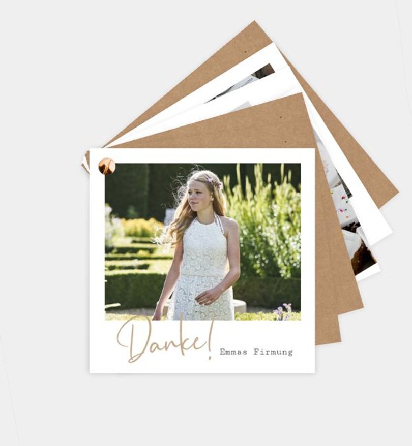 Dankeskarte Firmung Handmade