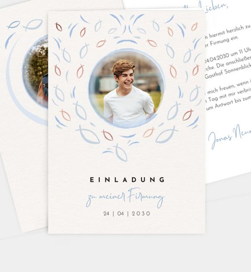 Einladungskarte Firmung Aquae