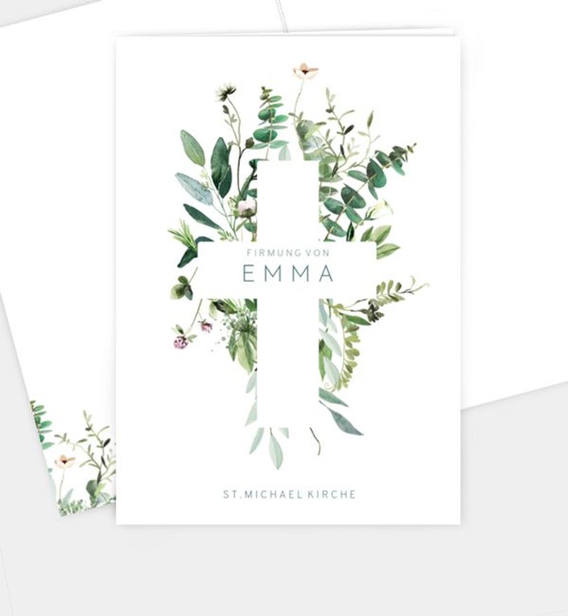 Kirchenheft Firmung Green bouquet