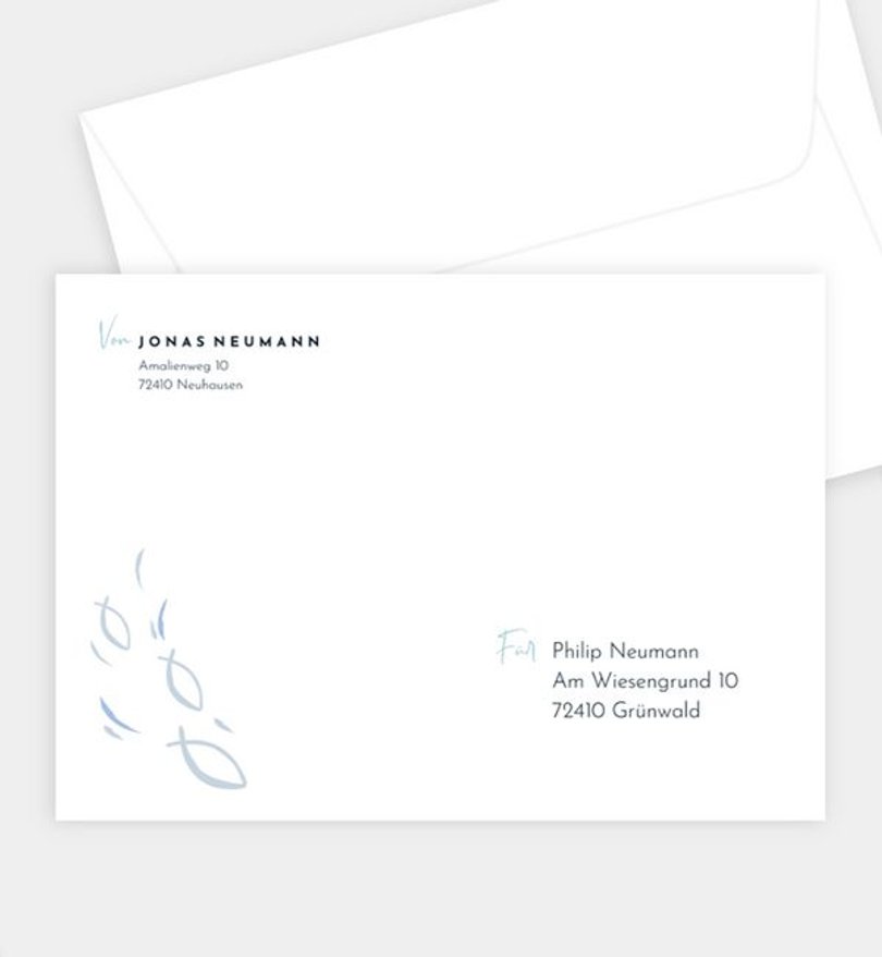 Briefumschlag Firmung Aquae - Crafty