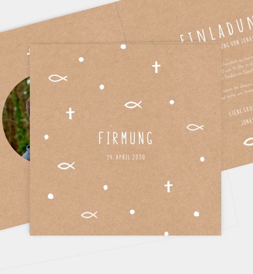 Einladungskarte Firmung Holy Elements - Crafty