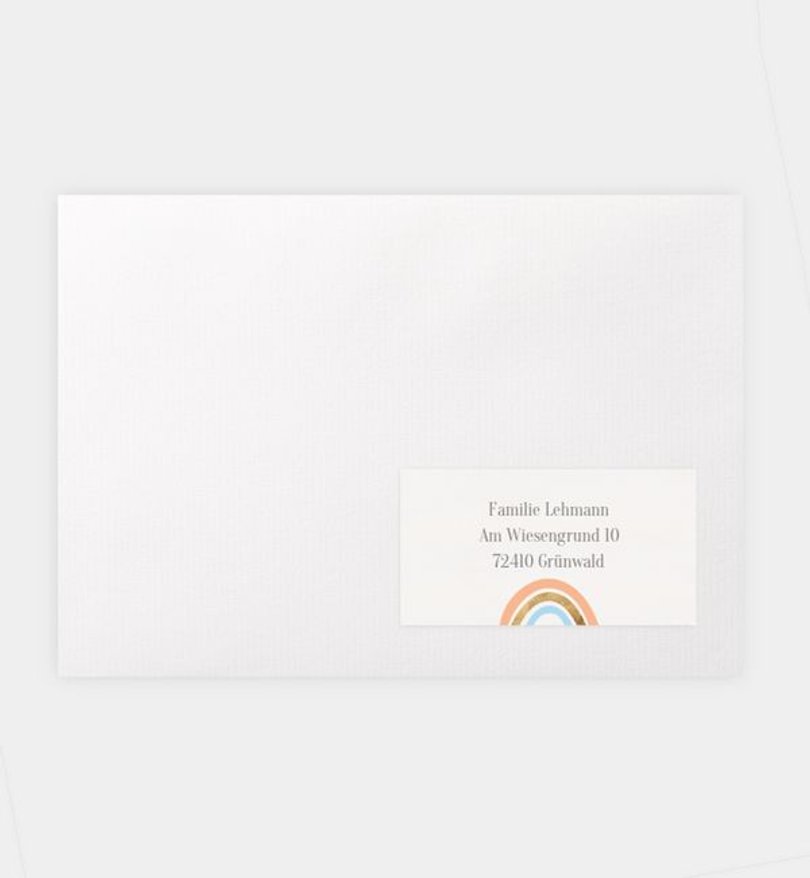 Empfängeraufkleber Firmung Regenbogen