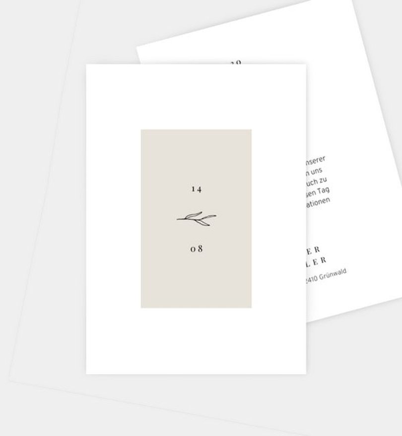 Save-The-Date Karte Hochzeit Santorini