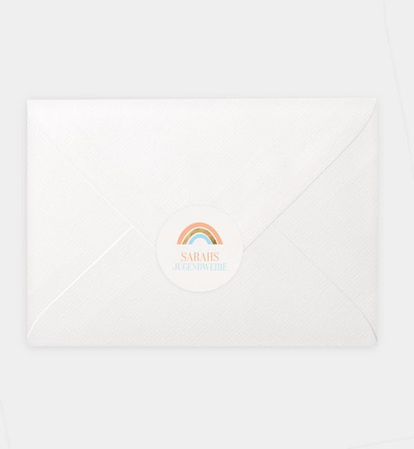 Siegelsticker Jugendweihe Regenbogen