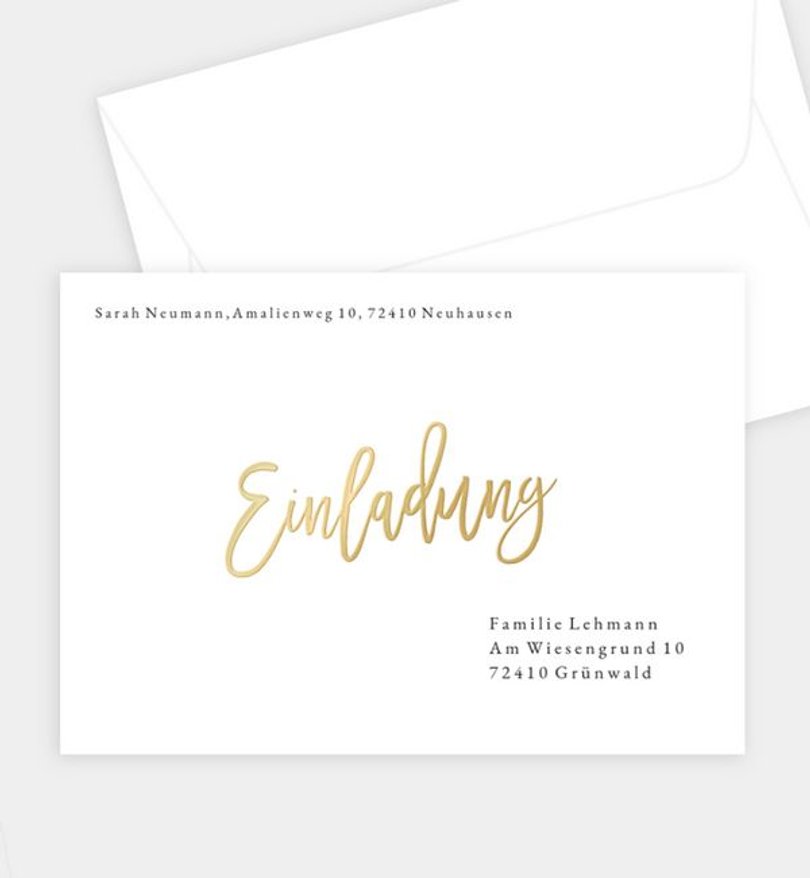 Briefumschlag Konfirmation Gold-Crafty