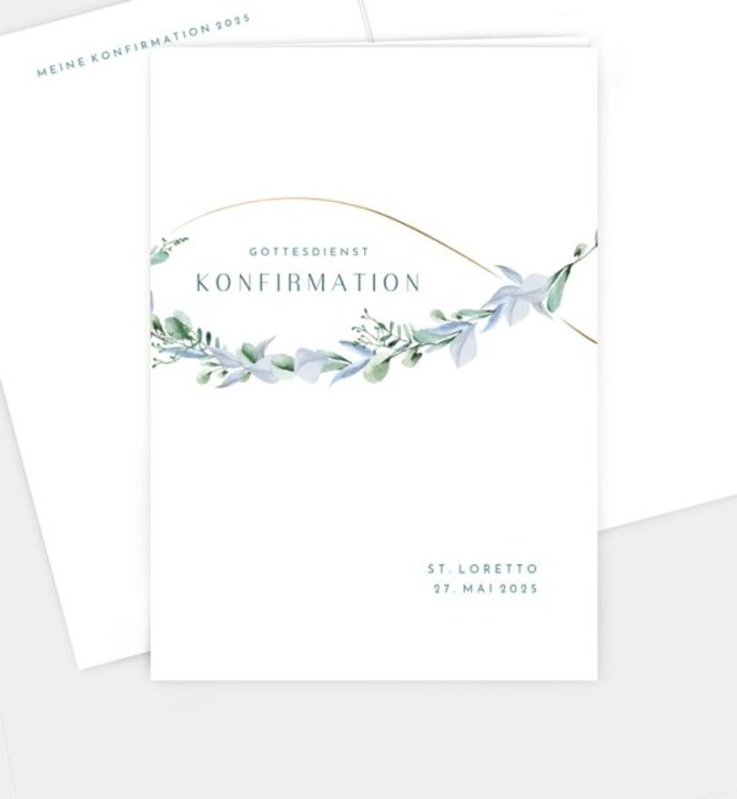 Kirchenheft Konfirmation Blätterzeichen
