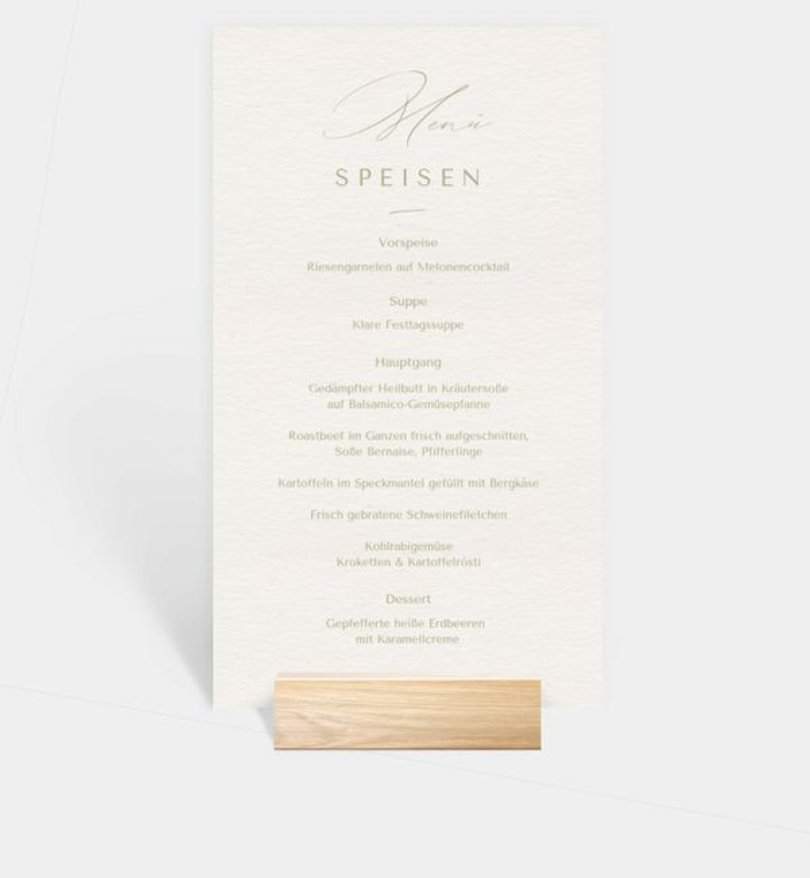 Menükarte Hochzeit Provence