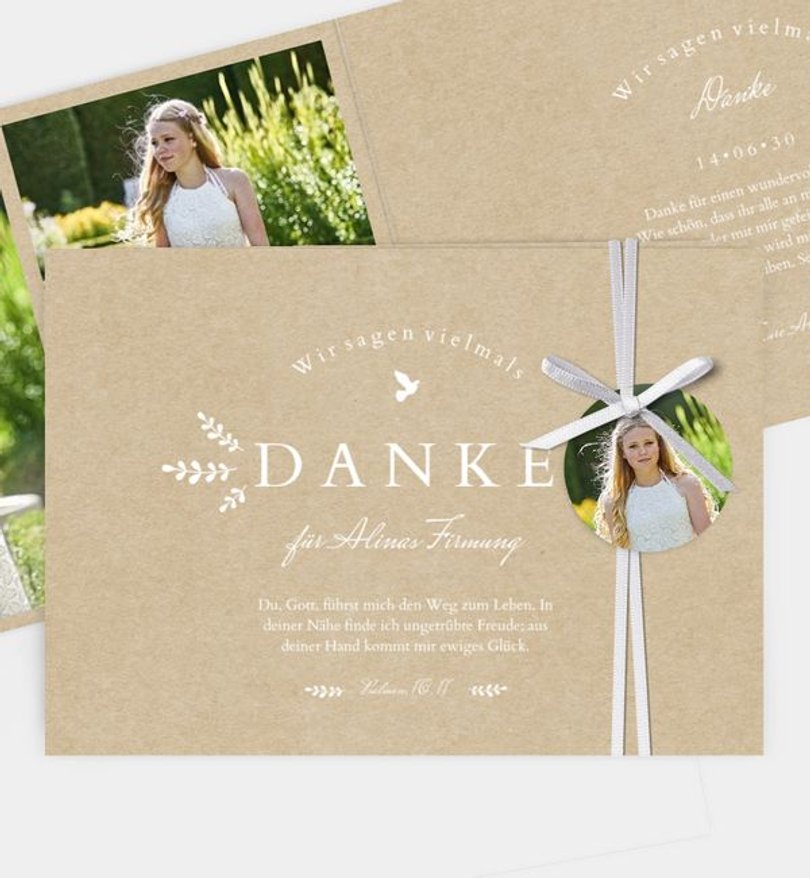 Dankeskarte Firmung Gottes Segen · Crafty