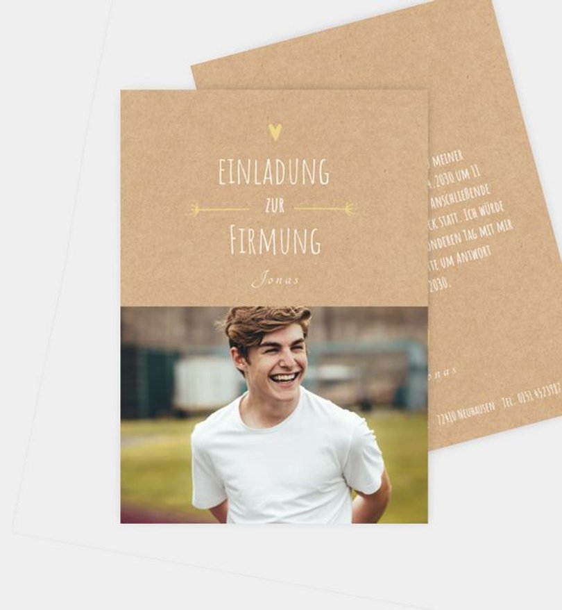 Einladungskarte Firmung Rustic Party