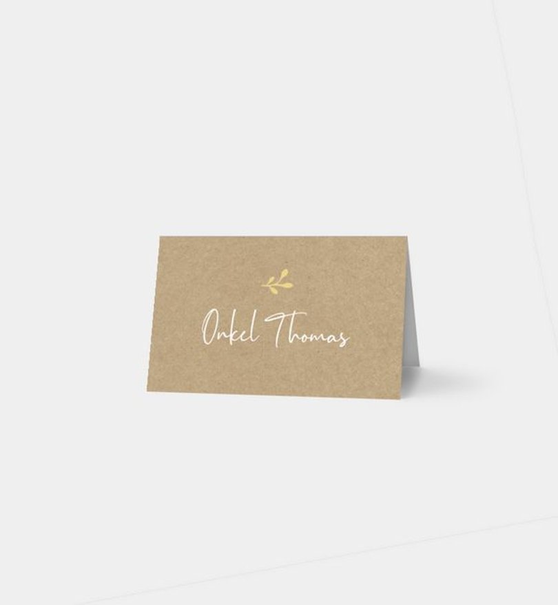 Tischkarte Hochzeit Craftpaperbutton