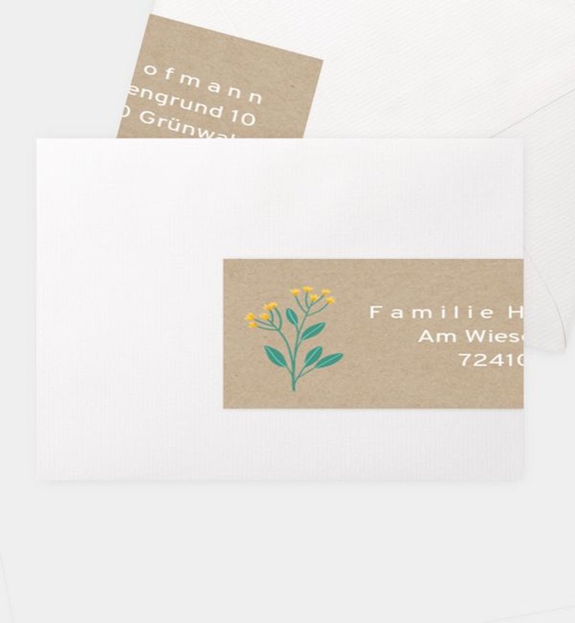 Adressaufkleber Firmung Flower Love - Crafty