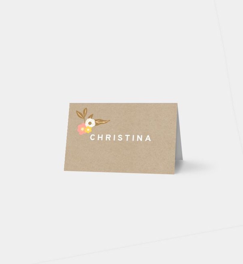 Tischkarte Firmung Flower Love - Crafty