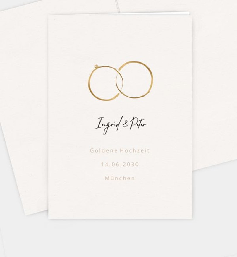 Kirchenheft Goldene Hochzeit Ringe