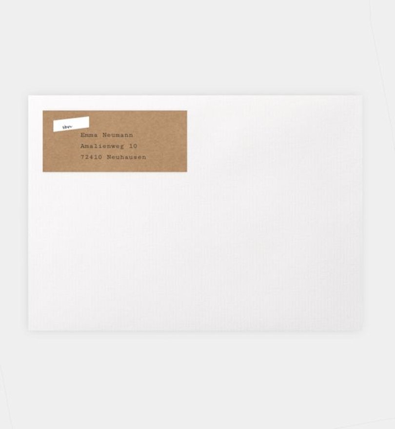 Absenderaufkleber Jugendweihe Handmade