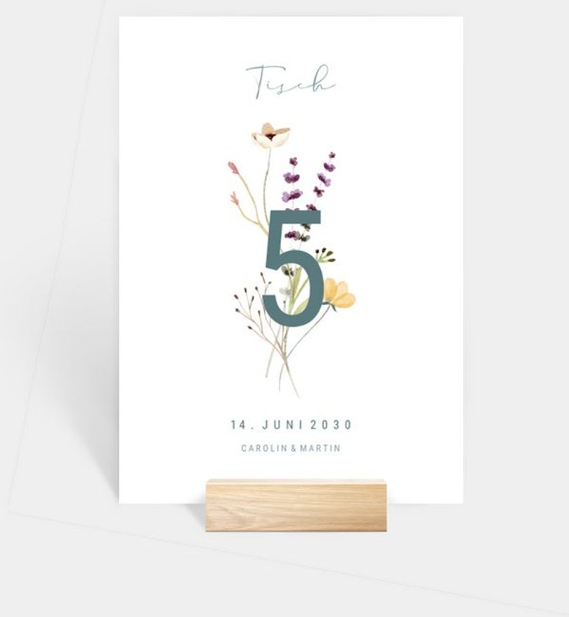 Tischnummer Goldene Hochzeit Decent Summer