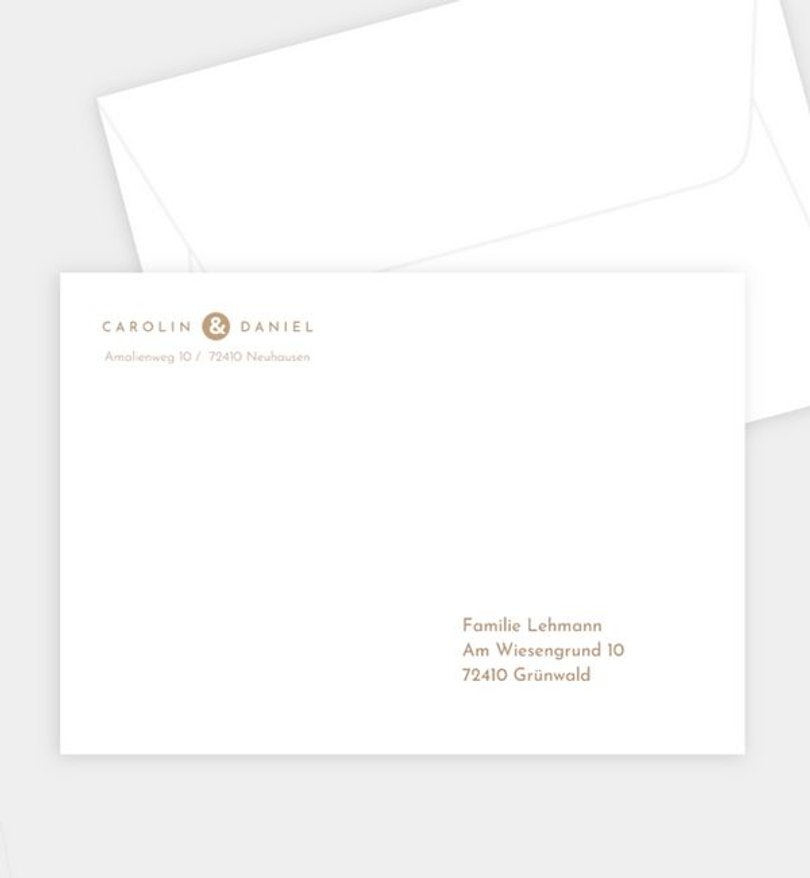 Briefumschlag Goldene-Hochzeit Easy Wedding
