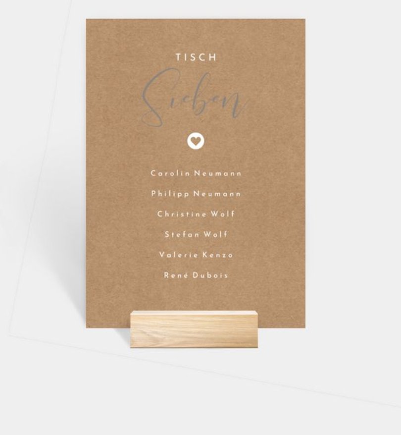 Gruppentischkarte Goldene Hochzeit Easy Wedding