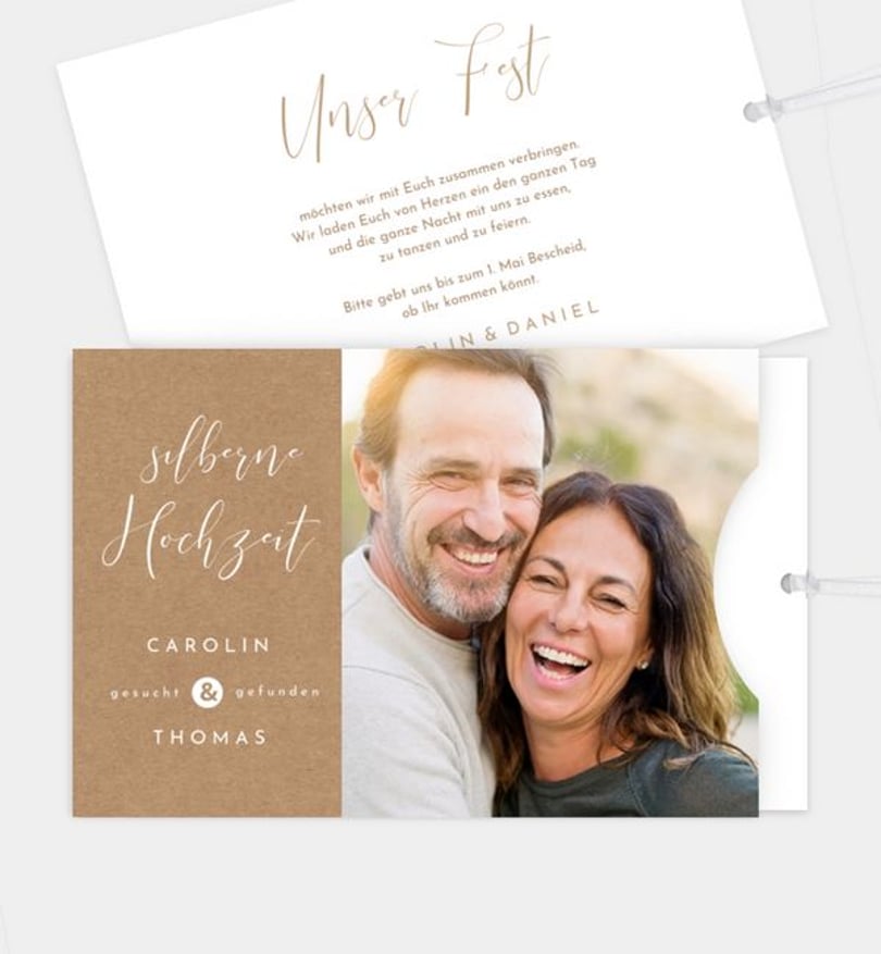 Einladungskarte Silberhochzeit Easy Wedding