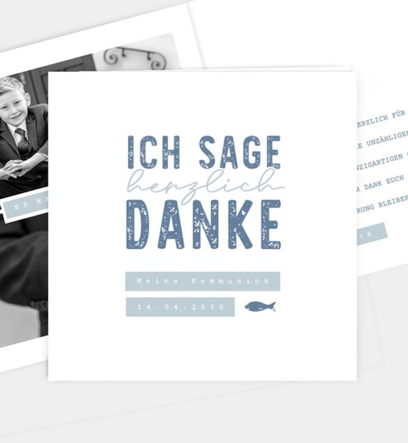 Dankeskarte Kommunion My Day