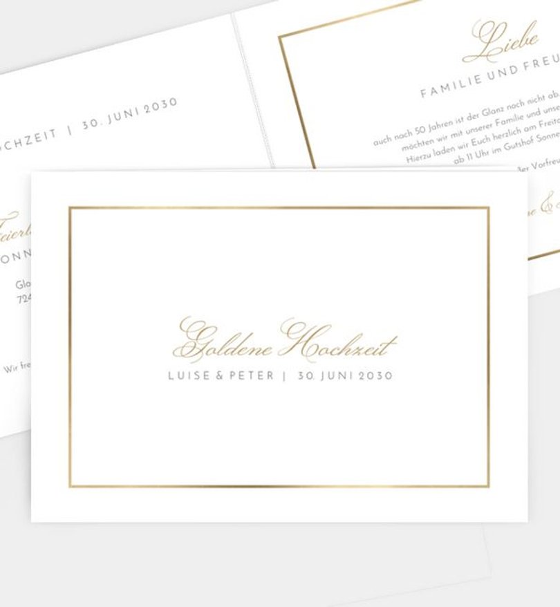 Einladungskarte Goldene-Hochzeit Delightful Time