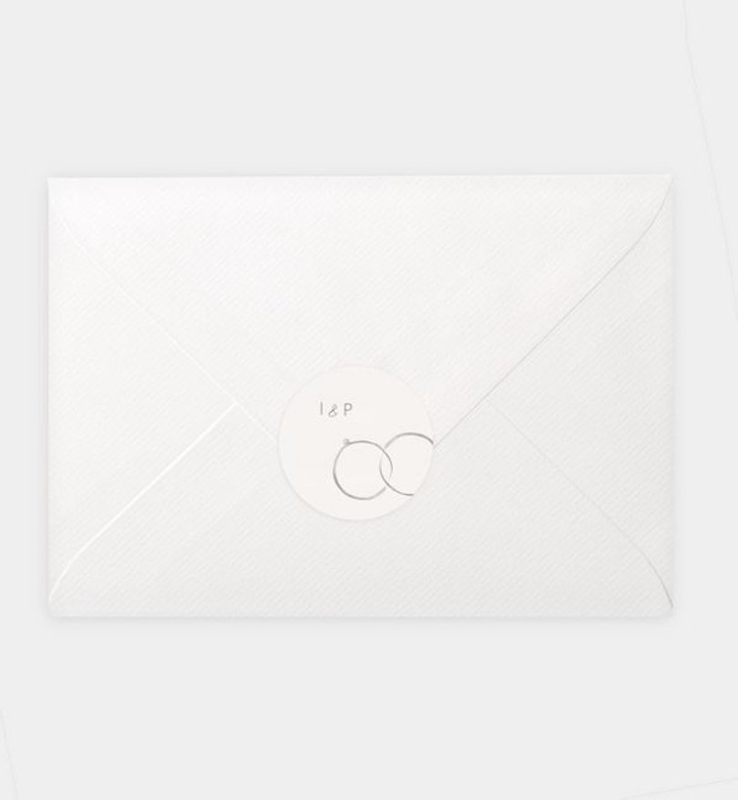 Siegelsticker Silberhochzeit Ringe