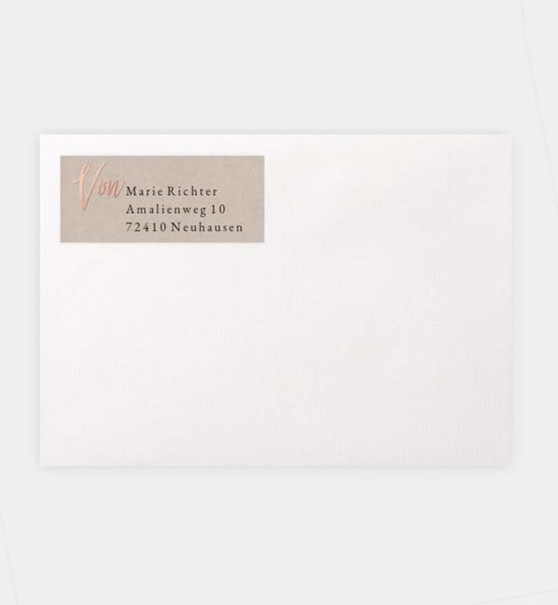 Absenderaufkleber Geburtstag Rosegold-Crafty