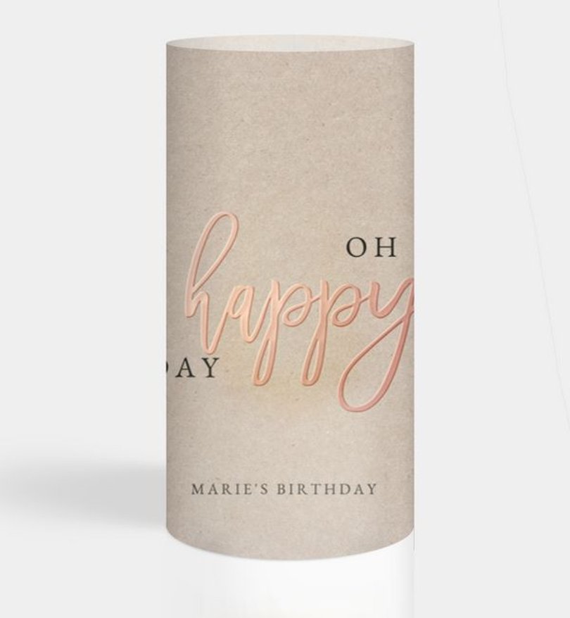Windlichtkarte Geburtstag Rosegold-Crafty