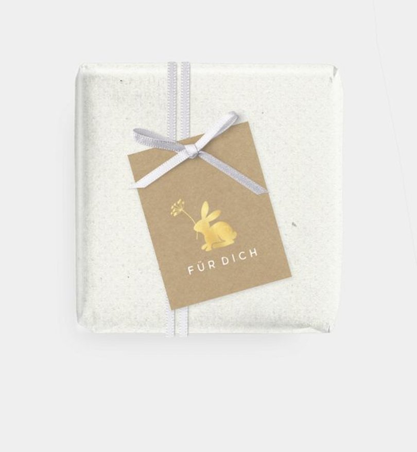 Geschenkanhänger Ostern Golden easter bunny