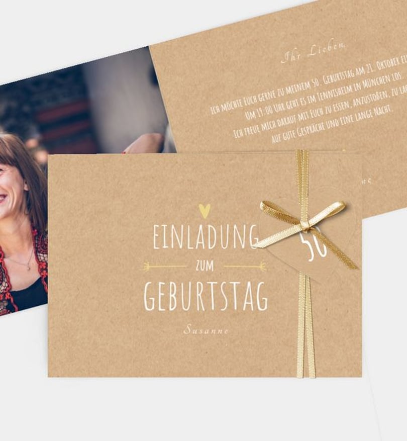 Einladungskarte Geburtstag Rustic Party