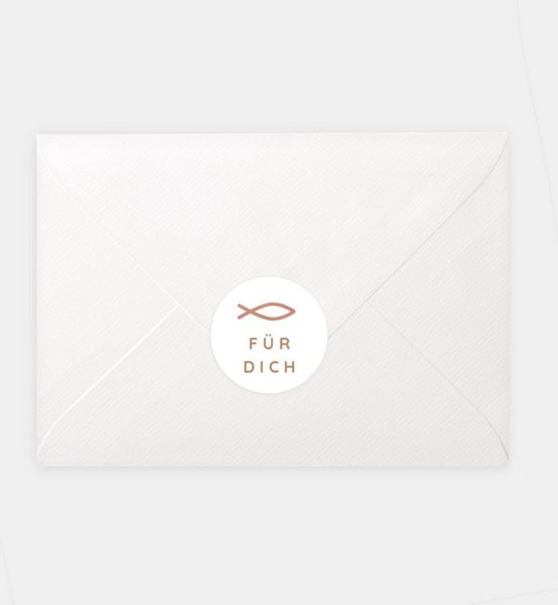 Siegelsticker Firmung Golden Fish