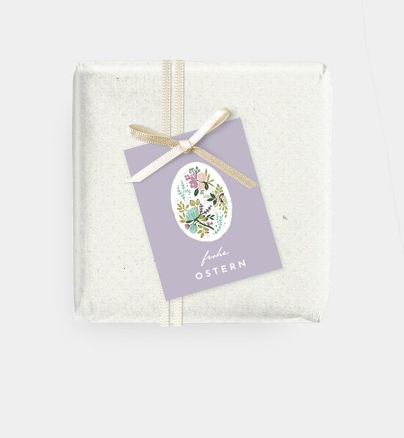 Geschenkanhänger Ostern Floral Egg