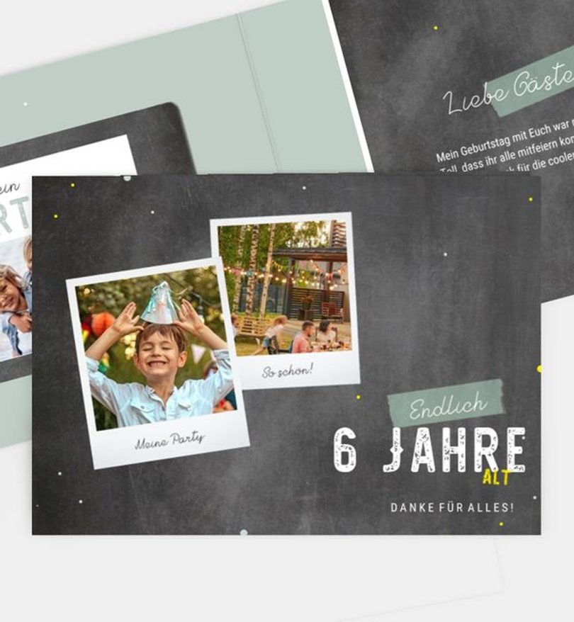 Dankeskarte Kindergeburtstag Meine neue Welt